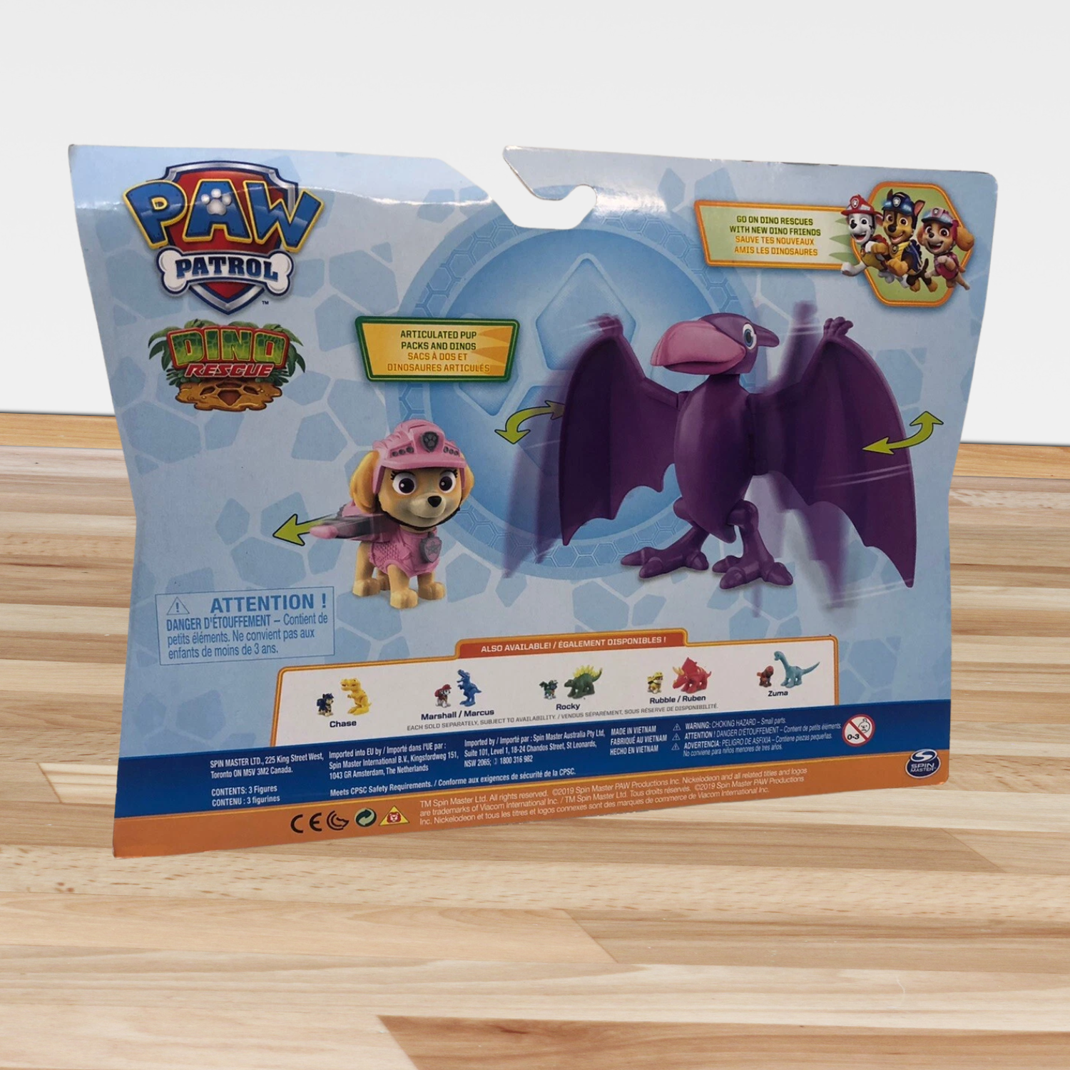 Paw Patrol Dino Rescue Skye & Pterodactyl Action Figure Playset Kids Toy Ages 3+