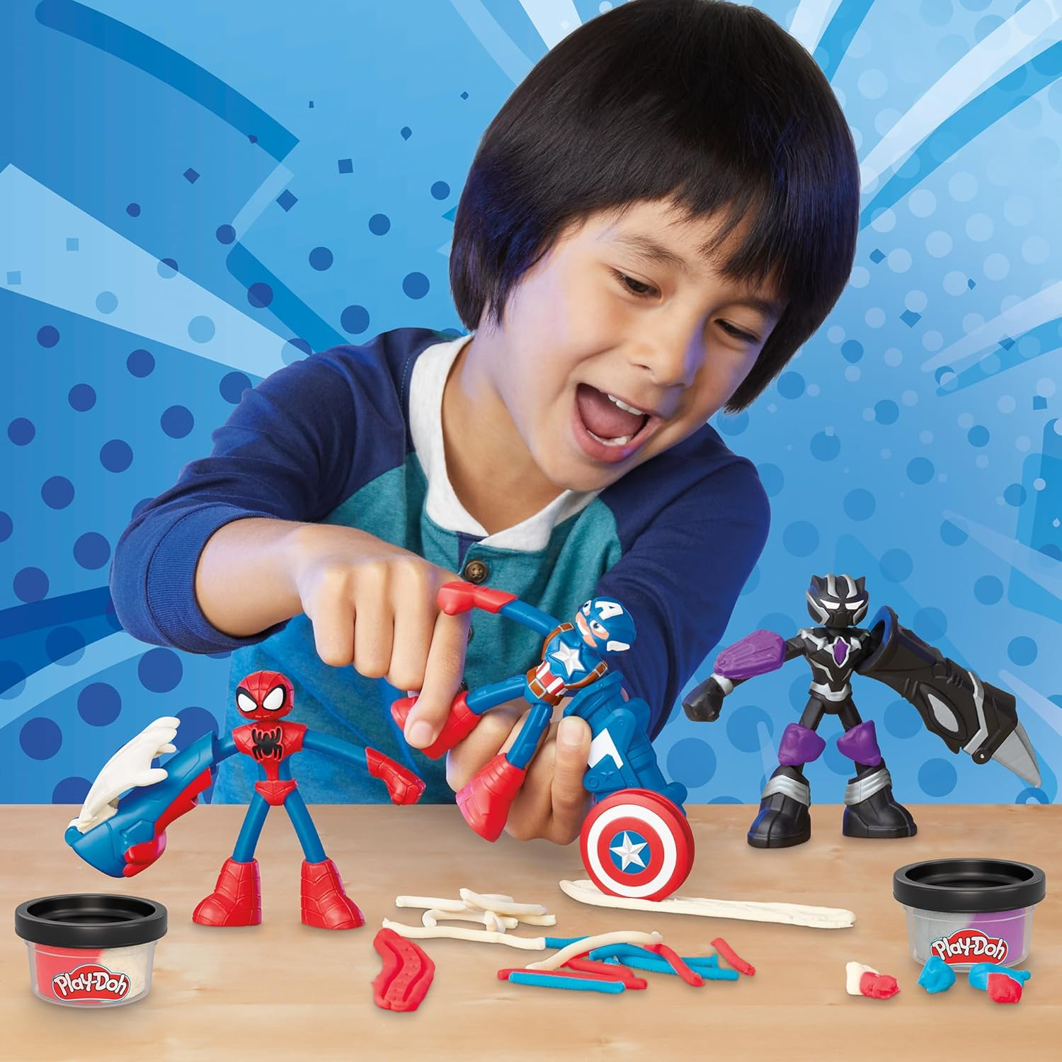 Play-Doh Marvel Hero Playset Action Figures with Wearable Tools