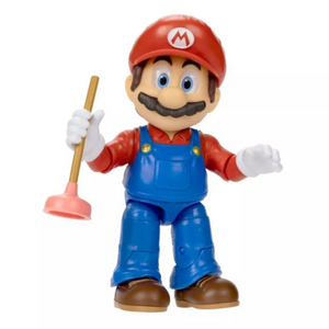 Super Mario Bros Movie Mario With Plunger Figure New Toy
