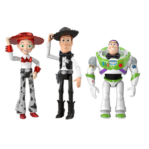Disney Pixar Toy Story 3-Pack Hollywood Stars Glittery Woody Buzz Lightyear Jess