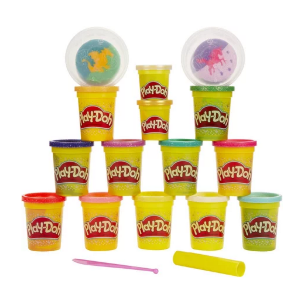 Play-doh Magical Sparkle Compound 15 Cans Coffret Paillettes Dough New Toy