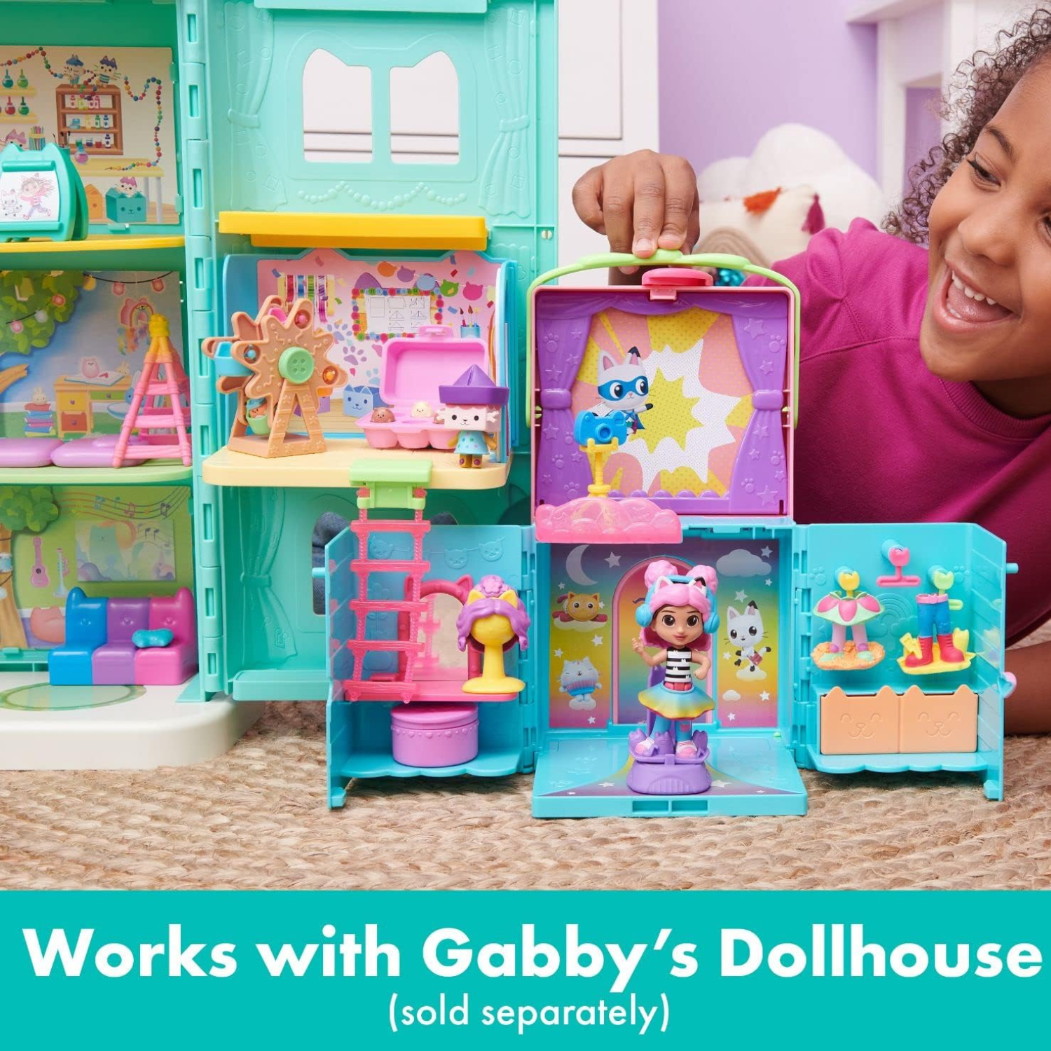 Gabby Dollhouse Dress Up Closet Playset with Figure Accessories Toy Age 3 Plus