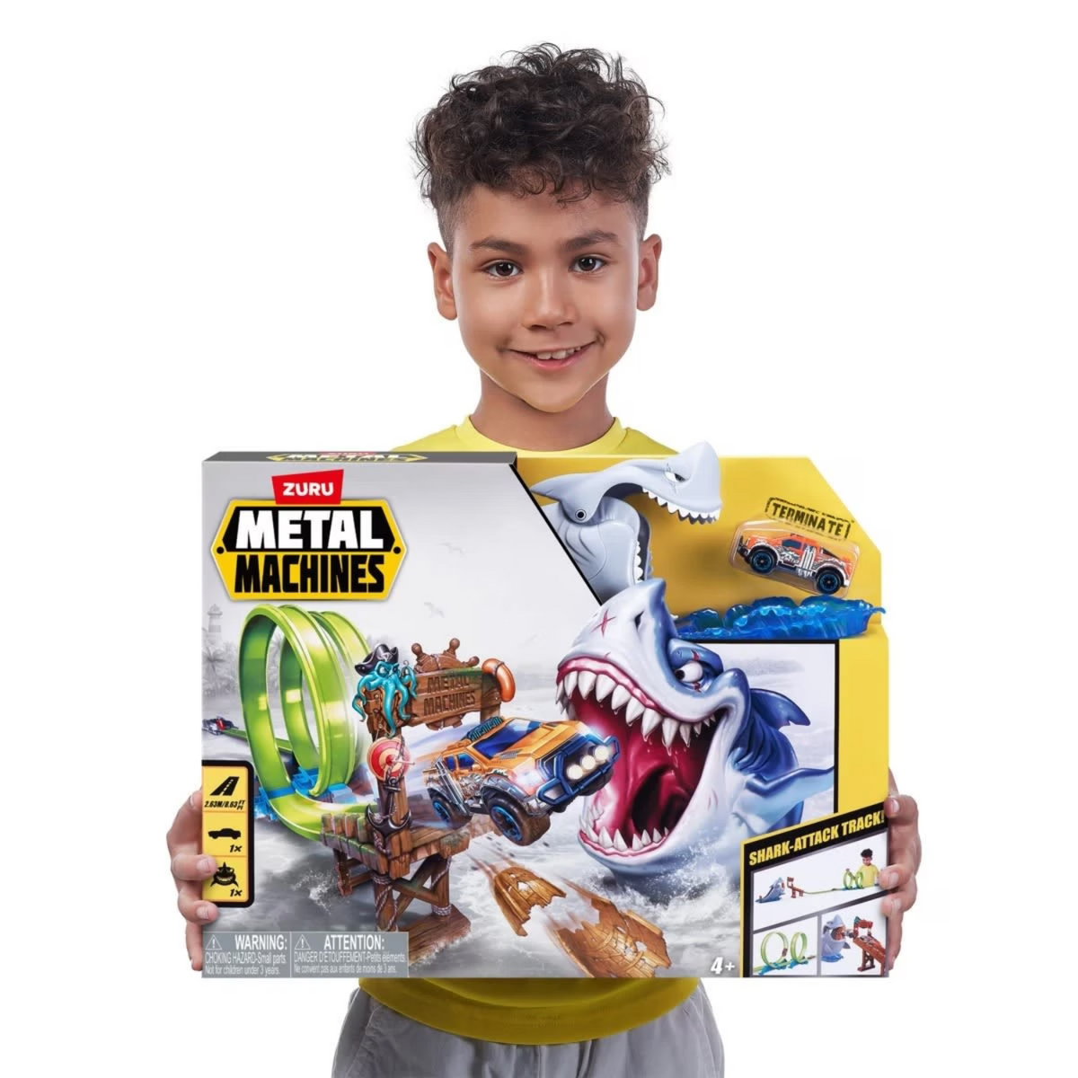 Zuru Metal Machines Shark Attack Track With Mini Race Car New Toy