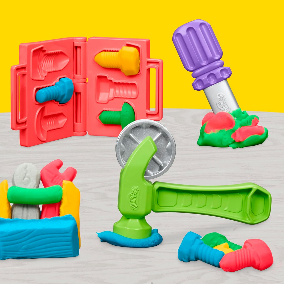 Play-Doh Stamp And Saw Tool Bench Playset Construction New Toy