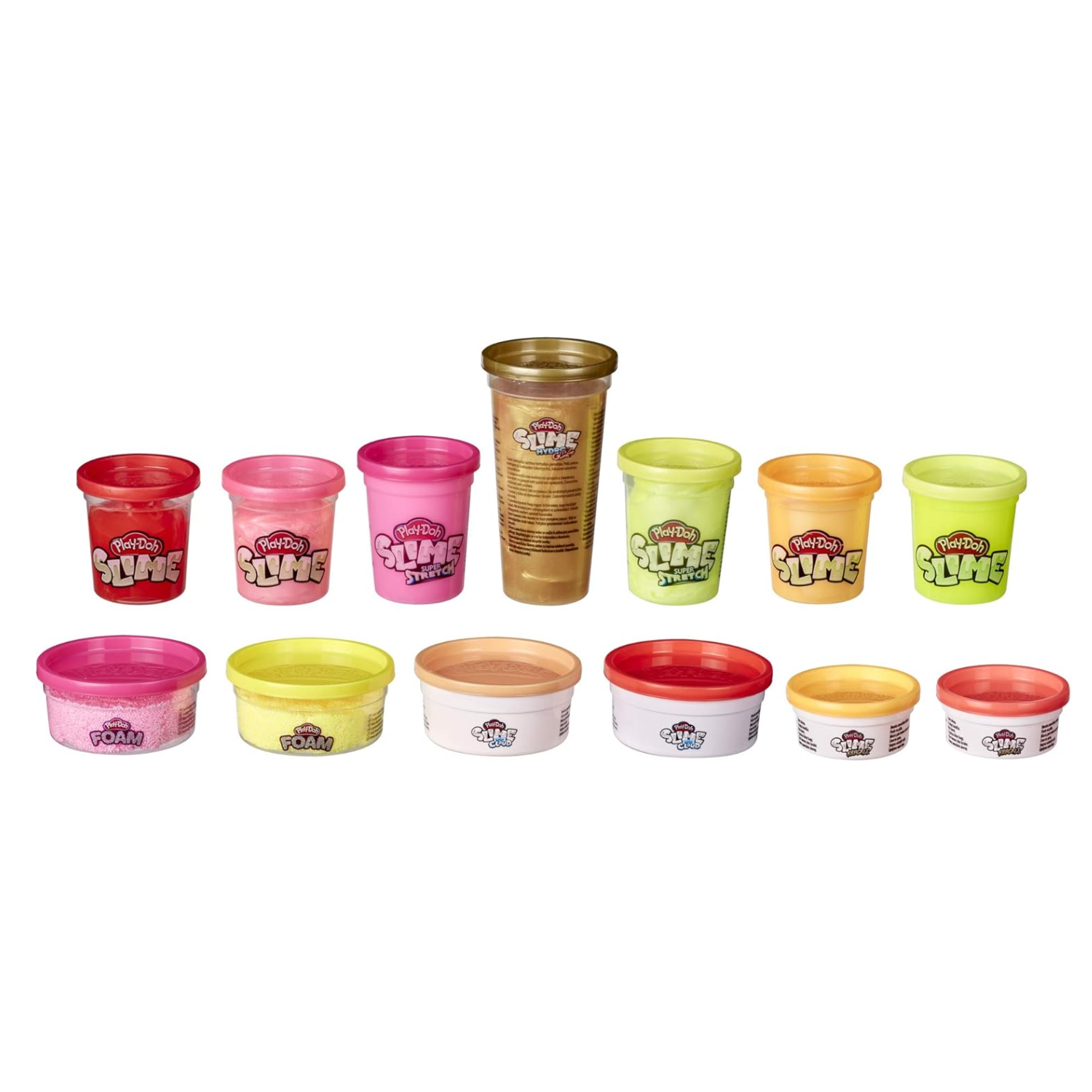 Play Doh Slime and Foam Warm Colors Multipack 13 Cans Sensory Arts Craft Toy 3+