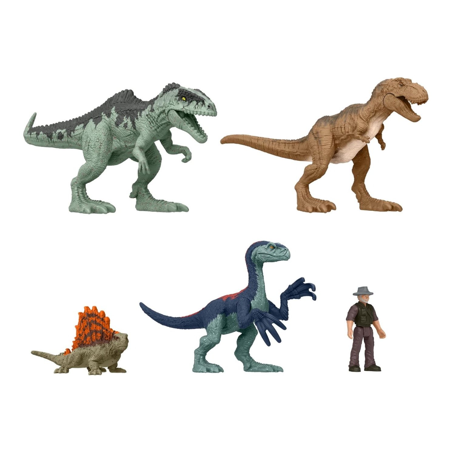 Jurassic World Dominion Minis Battle Pack Dinosaur Figures 4 Dinosaurs 1 Human