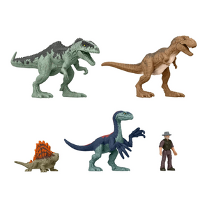 Jurassic World Dominion Minis Battle Pack Dinosaur Figures 4 Dinosaurs 1 Human