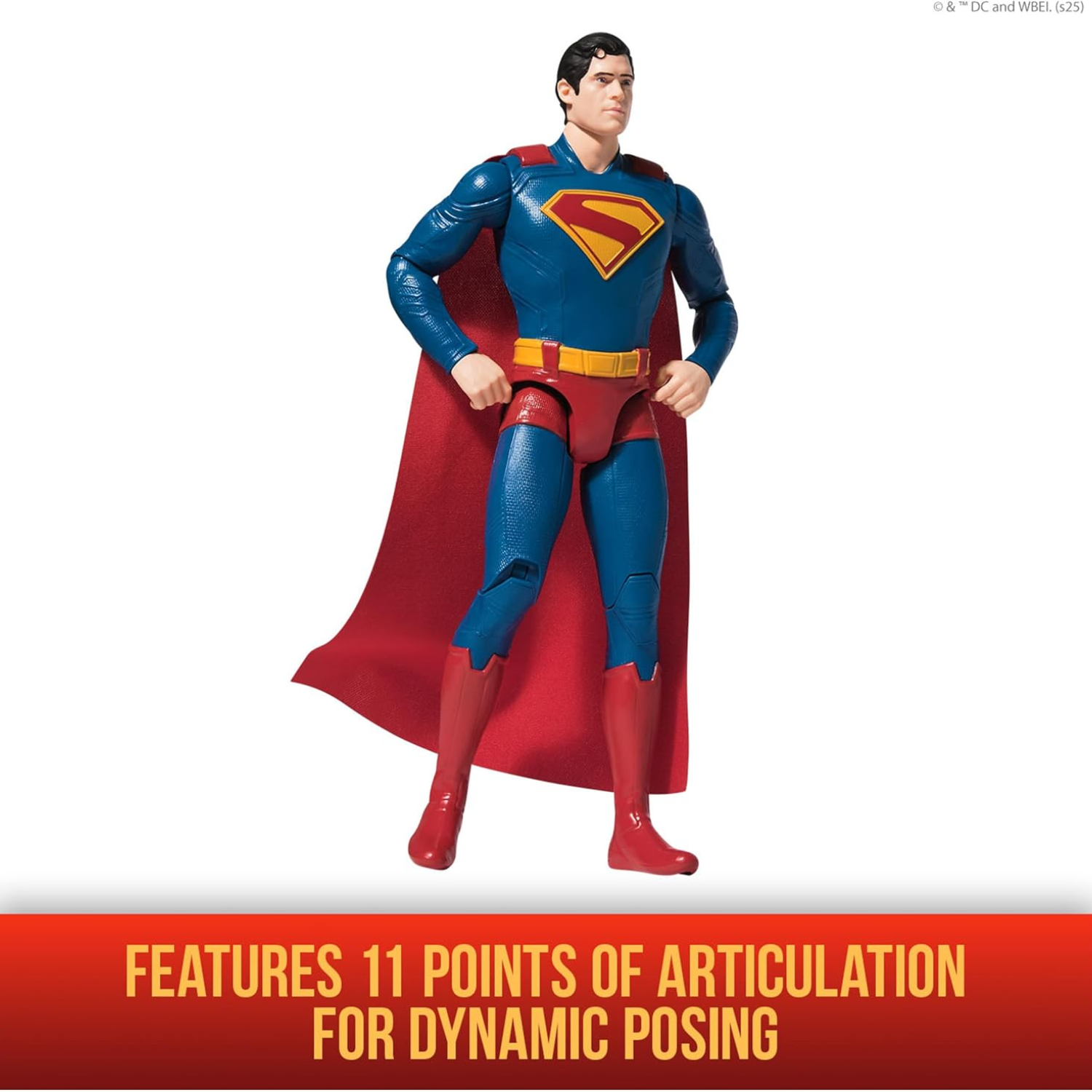 DC Comics Superman 12" Action Figure Toy For Kids Boys Girls Ages 4+ Superhero