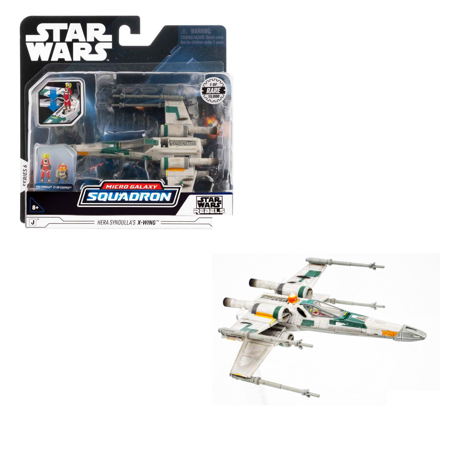 Star Wars Micro Galaxy Hera Syndulla X Wing Fighter Rare Edition Jet Toy 8+