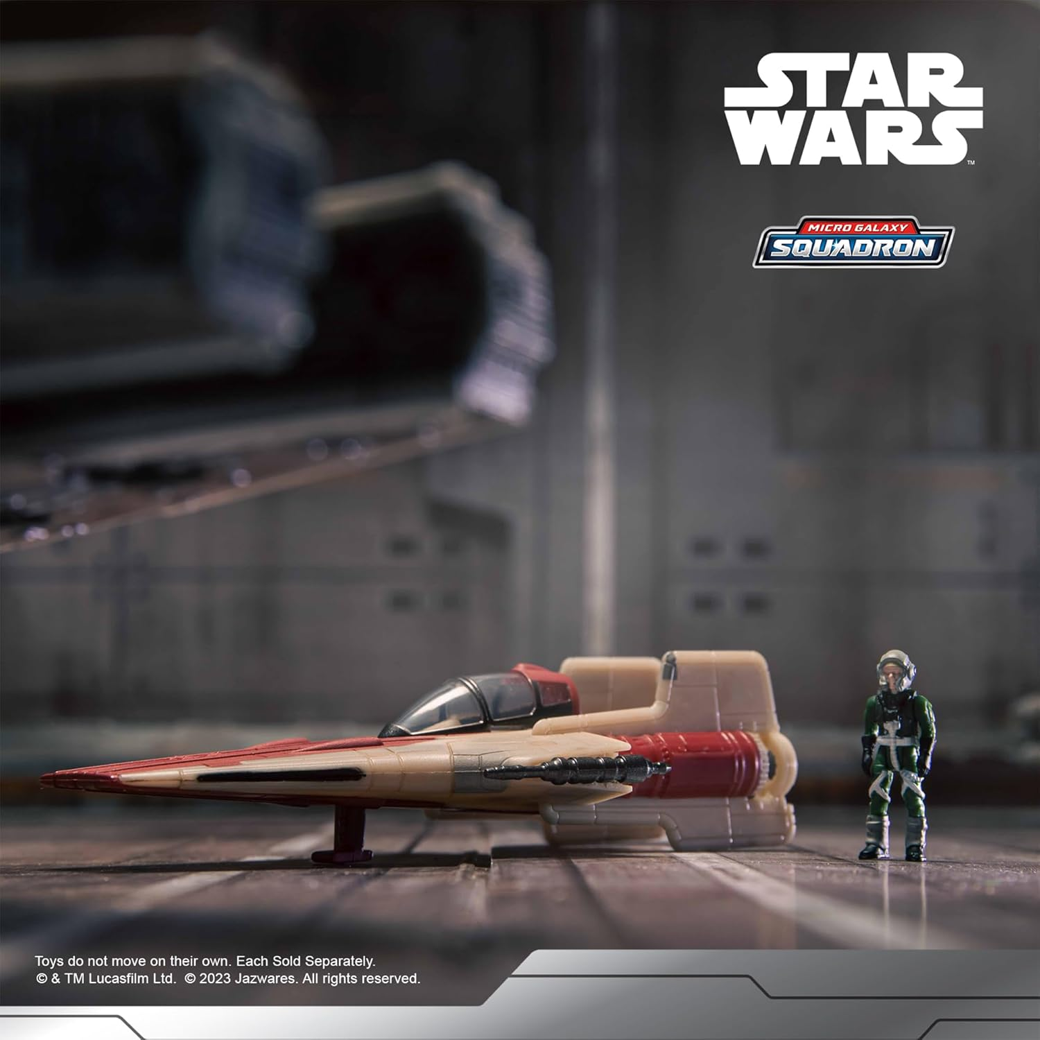 Star Wars Micro Galaxy Squadron A Wing 3 Inch Vehicle with Pilot Figure Ages 8+