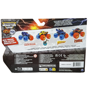 Monster Jam Fire And Ice Grave Digger And Whiplash 1 64 Trucks Ages 3 +