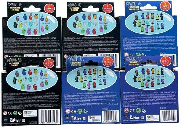 Among Us Randomly assorted  Crewmate Stampers 2 Pack Assortment Figures Action
