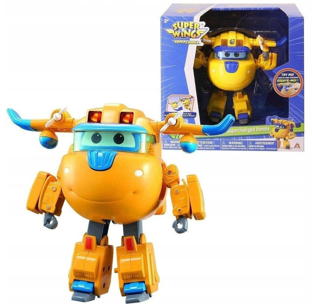 Super Wings Donnie 6 Inch Deluxe Transforming Super Charged Jett Airplane Toy
