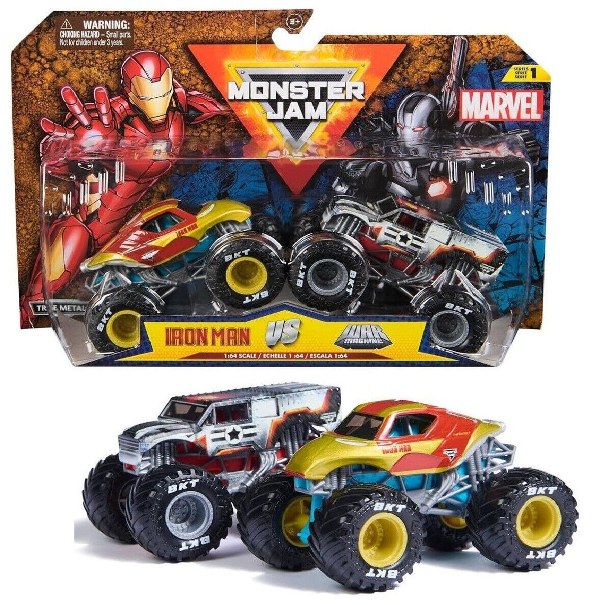 Monster Jam 2 Pack Official 1:64 Scale Diecast Truck Ages 3+ New Toy Race Car