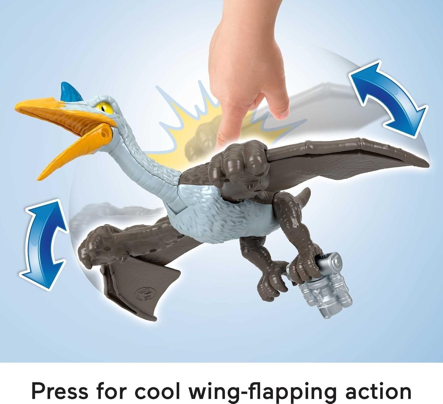Fisher-Price Imaginext Jurassic World Flying Quetzal Triceratops Dinosaur Wing