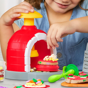 Play-Doh Kitchen Creations Pizza Oven Pretend Play Set 6 Compound 8 Accessories