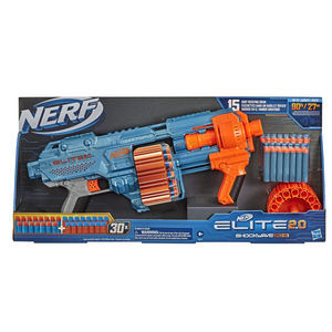 Nerf Elite 2.0 Shockwave RD-15 Blaster Pump Action 30 Darts 15-Dart Drum 8+