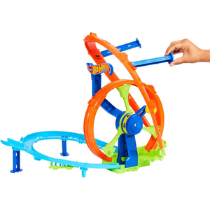 Hot Wheels Rapid Launch Loop Car Track Set Crash Zone Loop Kicker Play 4+ Toy