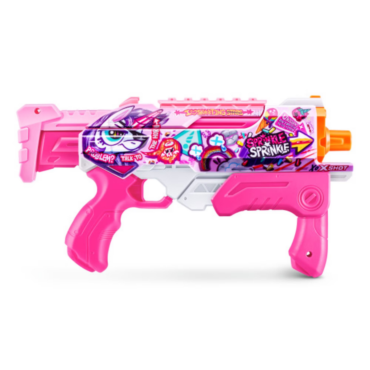 Zuru X-Shot Fast Fill Skins Water Gun Hyperload Sprinkle Unicorn Style 4 Blaster