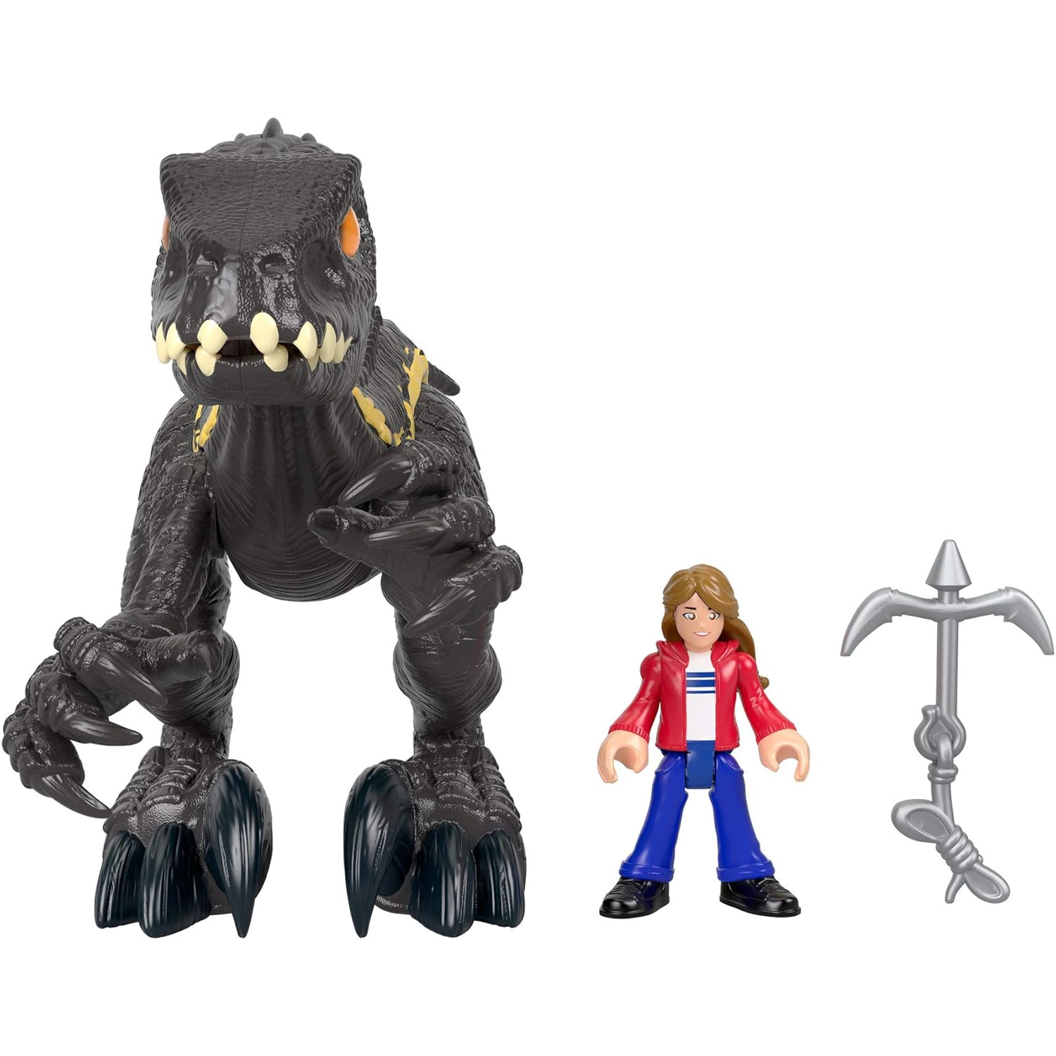 Imaginext Jurassic World Indoraptor & Maisie Figure Playset Dinosaur Action Toy