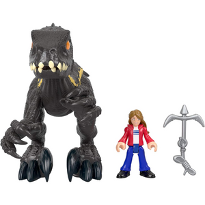 Imaginext Jurassic World Indoraptor & Maisie Figure Playset Dinosaur Action Toy