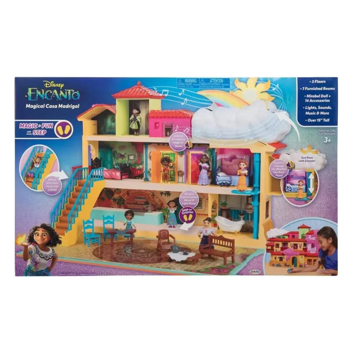 Encanto Magical Jakks Pacific Casa Madrigal Dollhouse Playset Lights Sound Music
