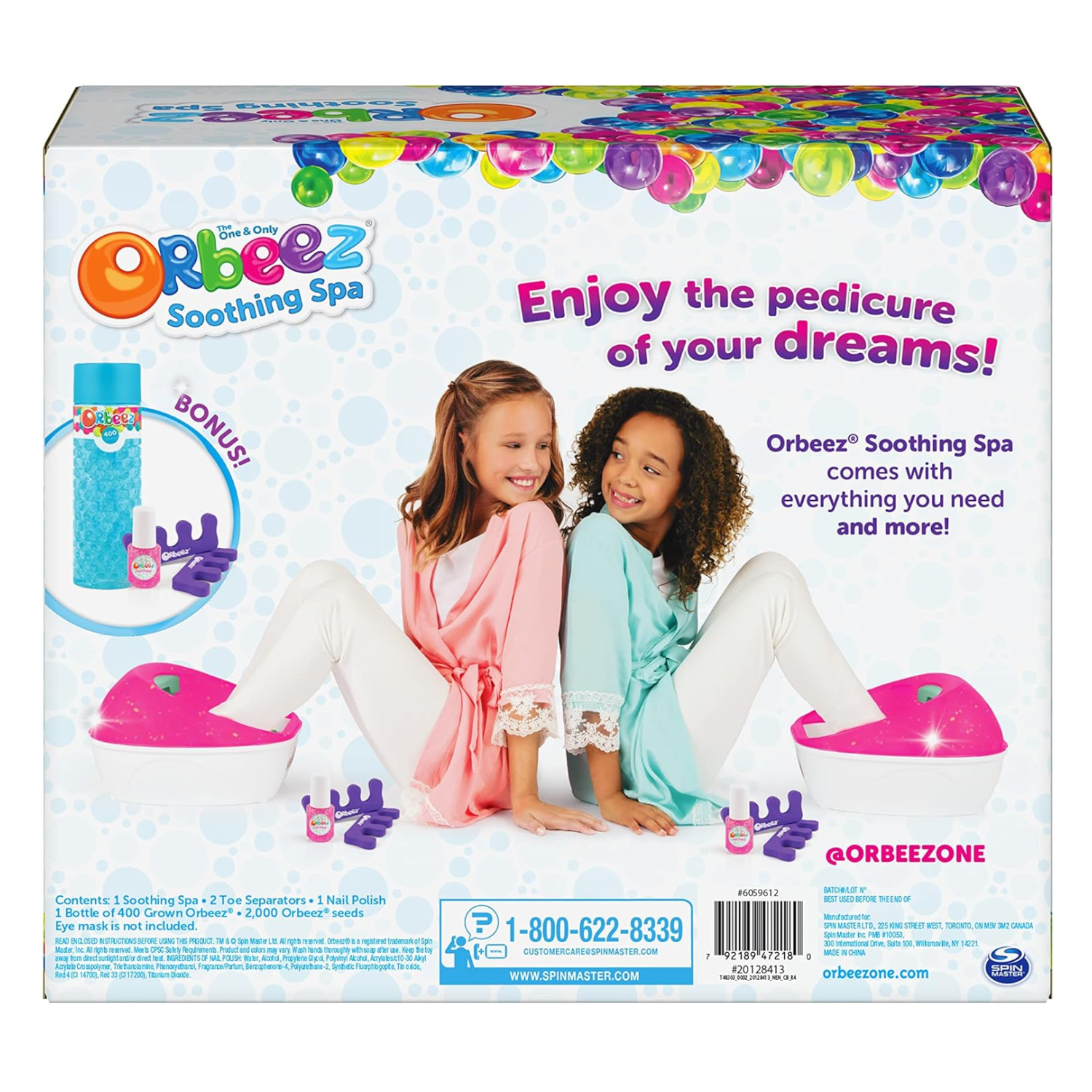 Orbeez Ultimate Soothing Foot Spa Set 2400 Beads Nail Polish Toe Separators Gift