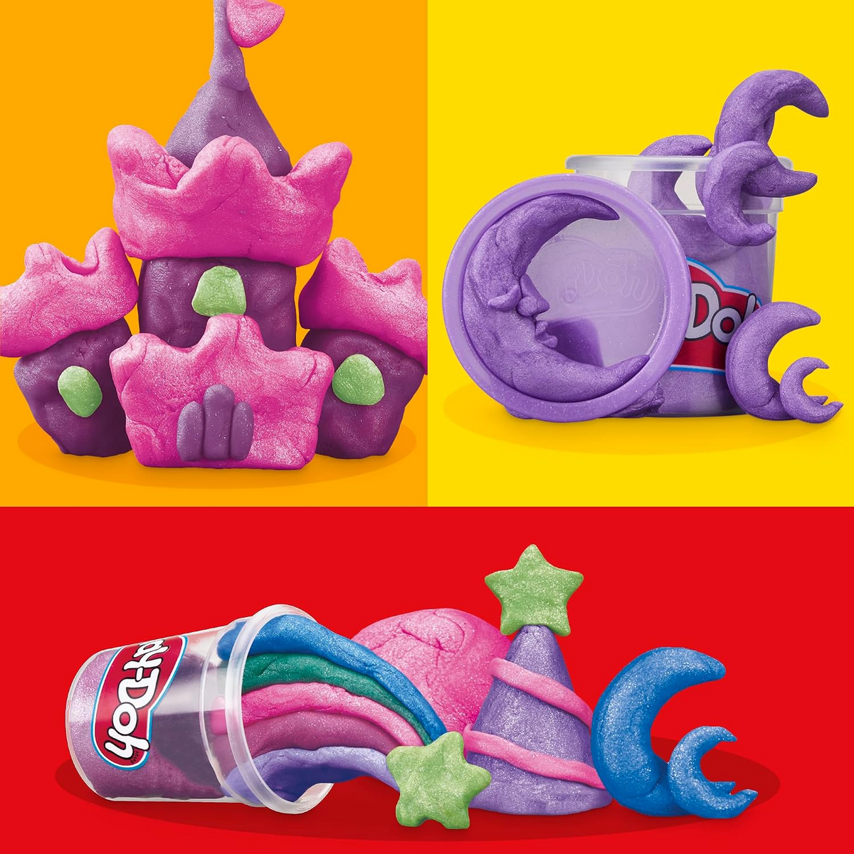 Play-Doh 6 Pack Sparkle Collection Metallic Shine Colors New Toy