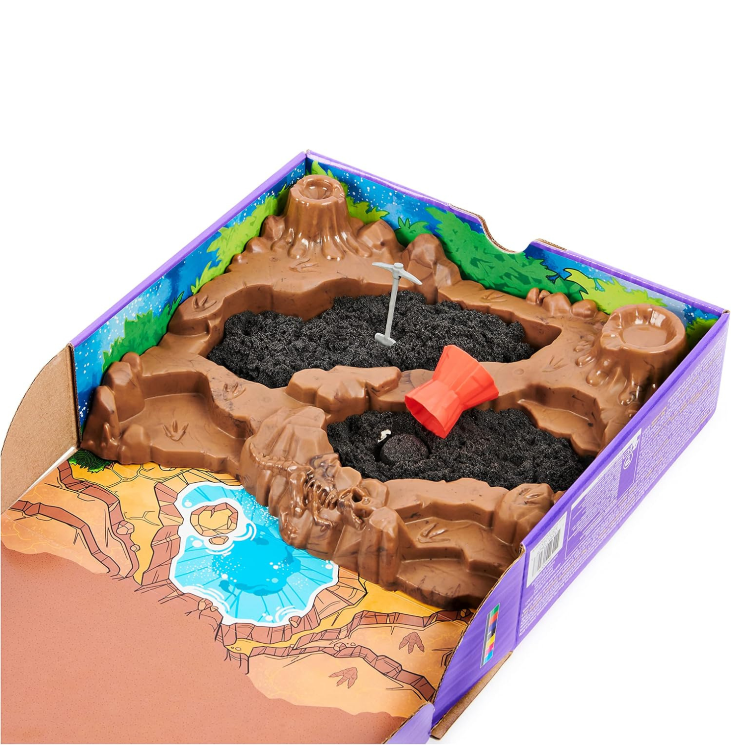 Kinetic Sand Dino Dig Playset with 10 Hidden Dinosaur Bones Kids Toy Age 6+ Gift