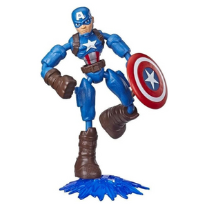 Marvel Avengers Bend and Flex Captain America 6" Flexible Action Figure Toy