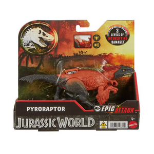 Jurassic World Epic Attack Pyroraptor Dinosaur Toy Lights Sounds Interactive 4+