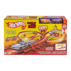 Hot Wheels The Hot Ones Crash Speedway Frenzy Track Set New Toy