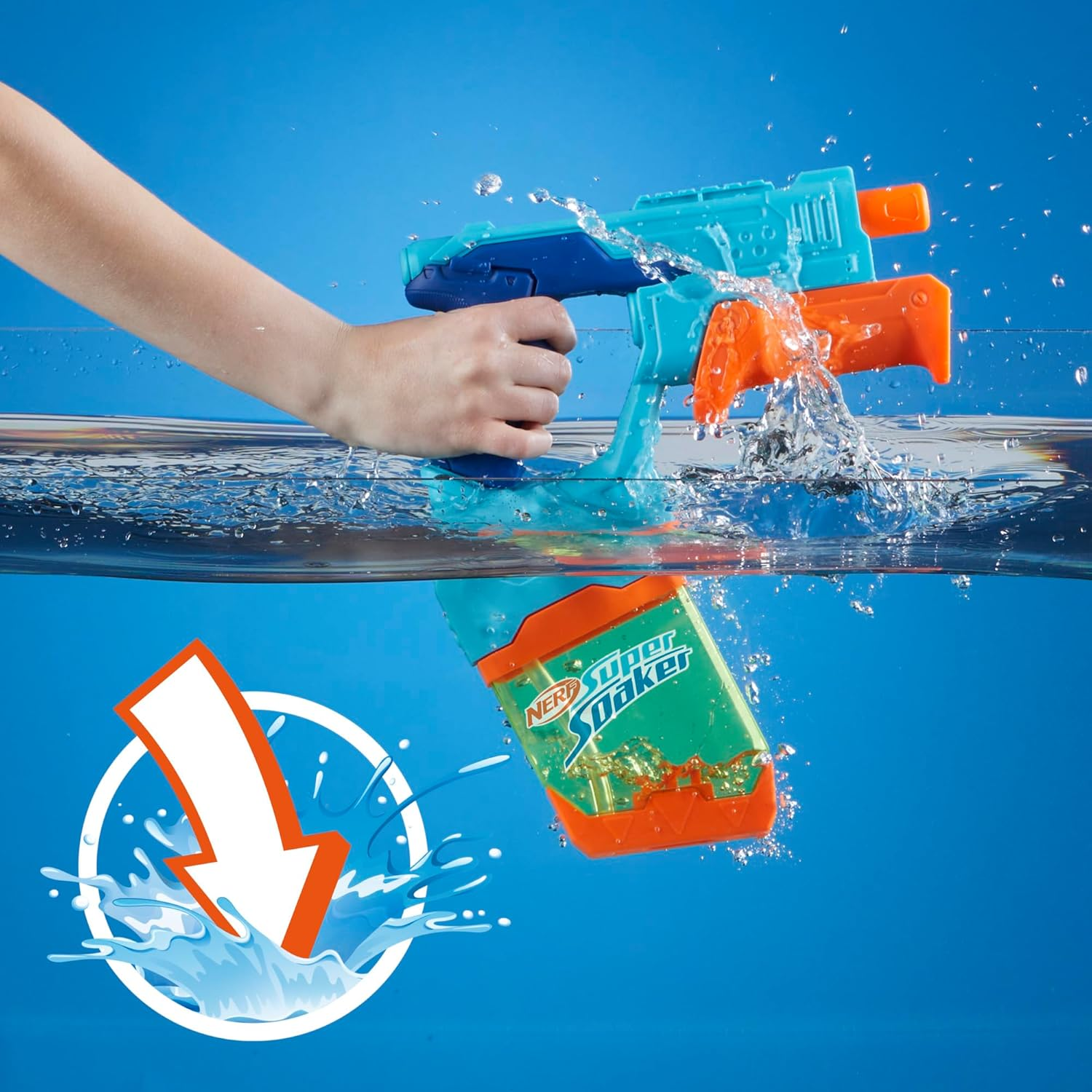 Nerf Super Soaker Dunk Fill 2 Pack Water Blasters Instant Fill Tanks Ages 6+