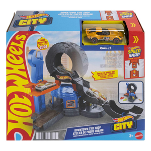 Hot Wheels City Track Downtown Tire Shop Playset New Toy