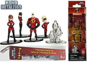 Incredibles 2 Nano Metalfigs Metal Mini 5-Pack Ages 3+ Toy Doll Elastigirl Play