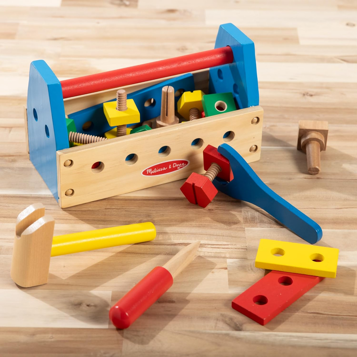 Melissa and Doug Take-Along Tool Kit Wooden Construction 24 Pieces New Toy