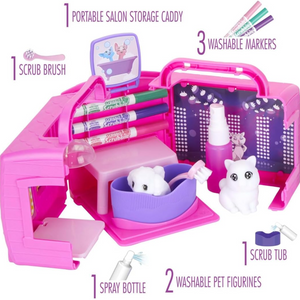 Crayola Scribble Scrubbie Pets Salon Playset with Washable Markers for Kids 4+