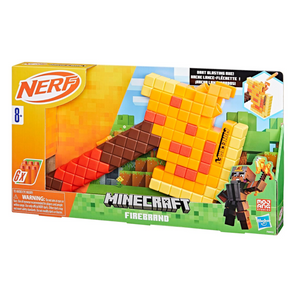 Nerf Minecraft Firebrand Axe Blaster 3 Dart Capacity Edge Ages 8 Plus Play Kids