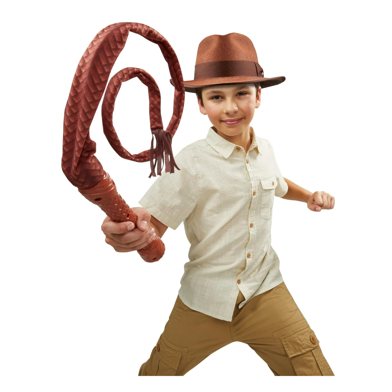 Indiana Jones Action Crackin Whip Roleplay Toy Snap Retract Fun Kids Ages 5 Plus