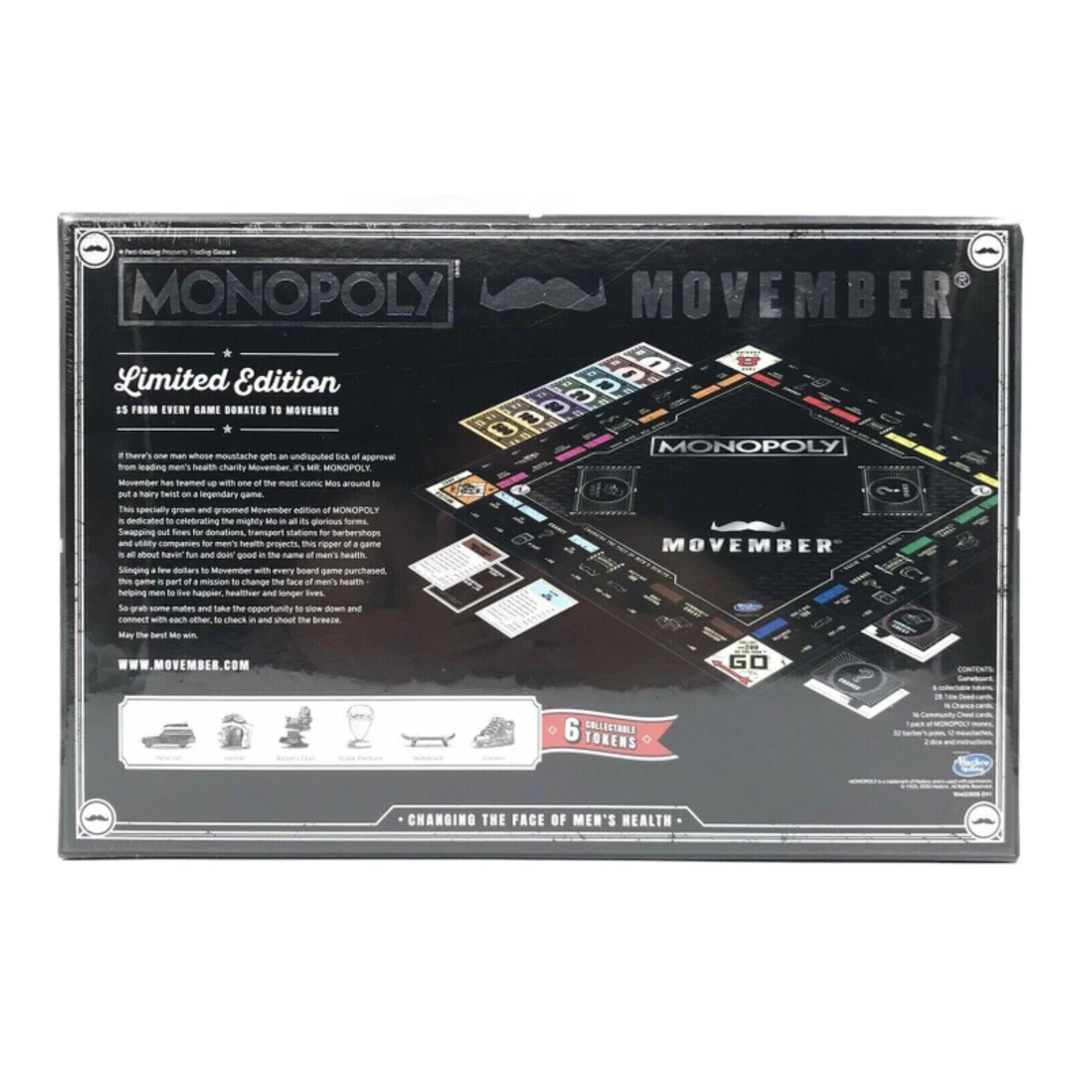 Monopoly Movember Limited Edition Board Game Ages 8+ Toy Play