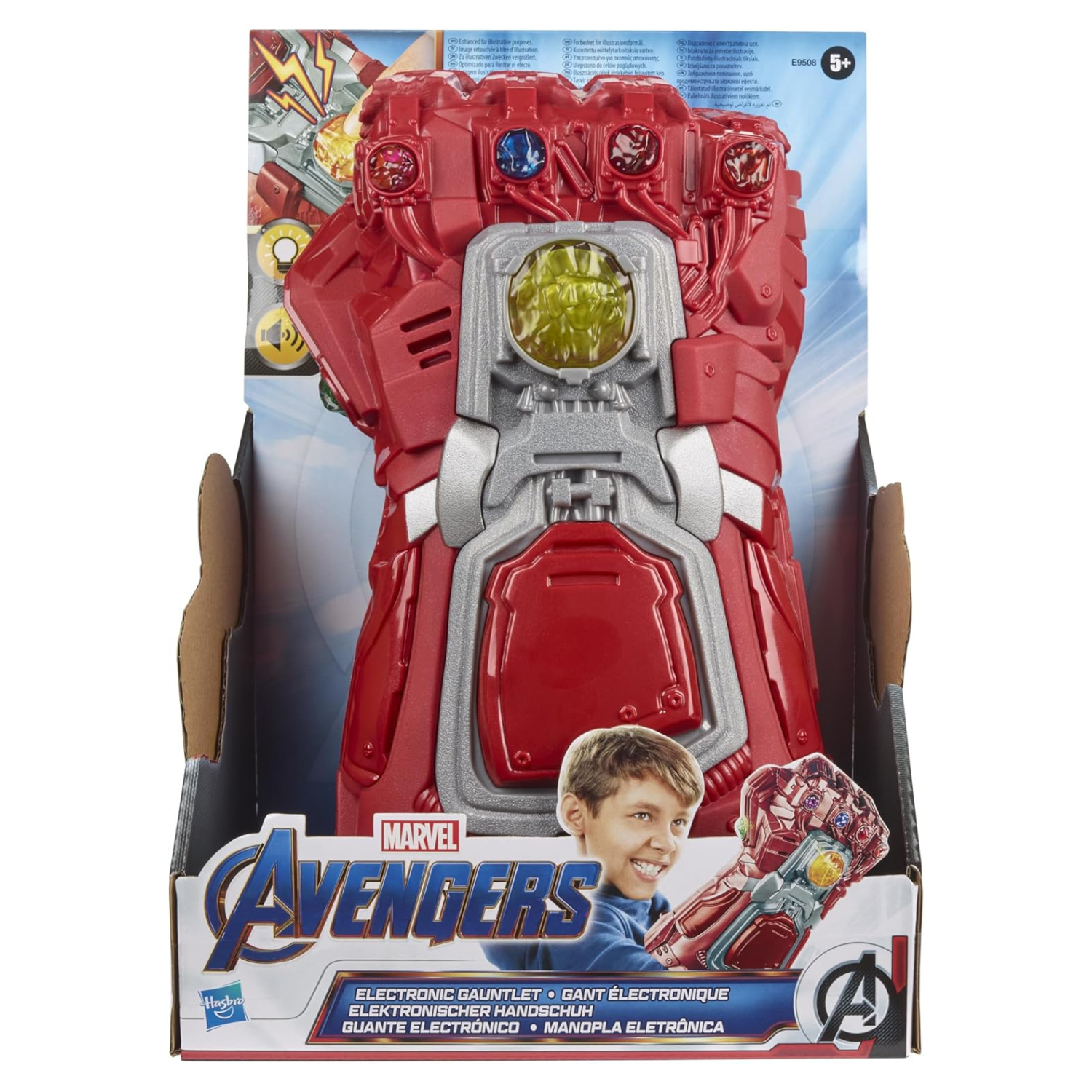 Marvel Avengers Endgame Red Infinity Gauntlet Electronic Fist Toy for Kids 5+