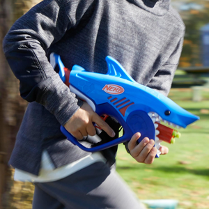 NERF Wild Sharkfire Easy Play Dart Blaster Toy Gun with 8 Darts Kids 6+ Outdoor