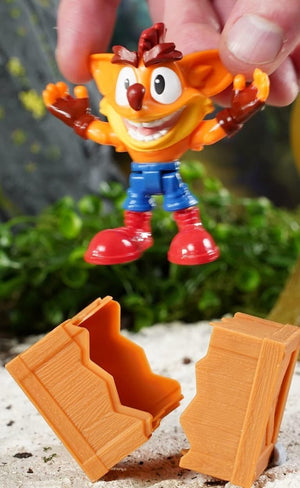 Crash Bandicoot Boulder Dash Diorama Action Figure 2.5-Inch Size New Toy