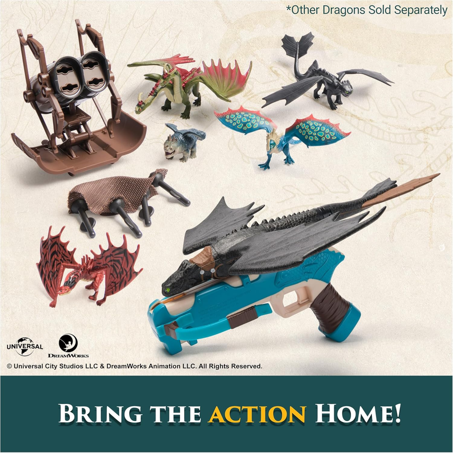 How to Train Your Dragon 5-Pack Dragon Catcher With Hiccup Mangler Net Launcher