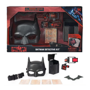 Batman Detective Kit with Mask Belt Case Batarang Red Reveal Lens LED Light Play