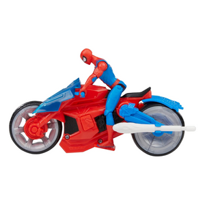 Spider-Man Web Blast Cycle 4-Inch Action Figure Bike With 2 Web Projectiles