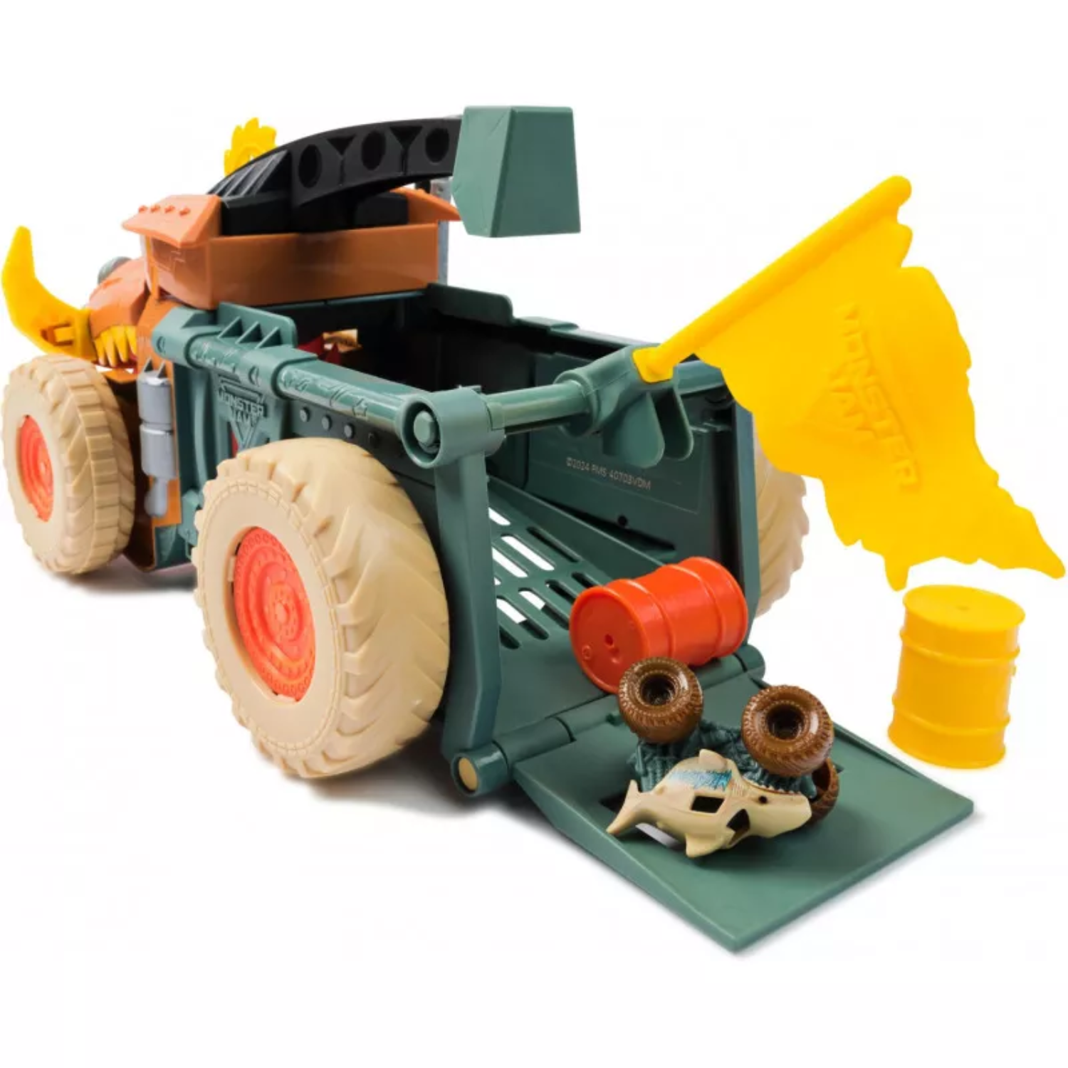 Monster Jam Mini Warthog Playset Megalodon Mad Hog Chomper Scoop Action Toy 3+