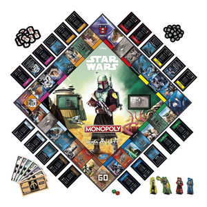 Monopoly Star Wars Boba Fett Edition Board Game 2-4 Players Movie Mandalorian