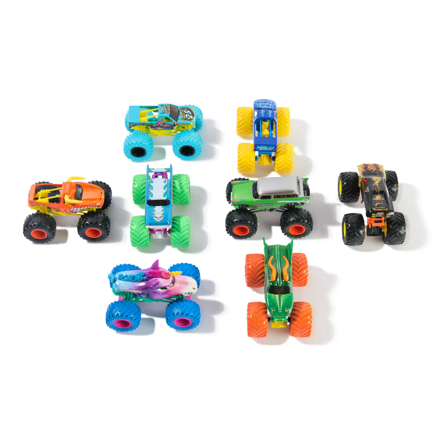 Monster Jam Dragon Vs Sparkle Smash 1 64 Scale Trucks Toy Race Super Ages 3 +