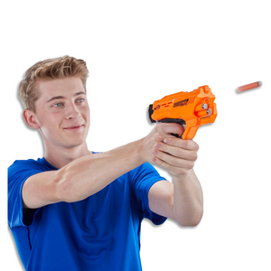 Nerf Elite Accustrike Quadrant Blaster 4 Dart Drum Compact Shot Ages 8 Plus Play